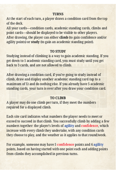 Night Climbers of Cambridge - the Game