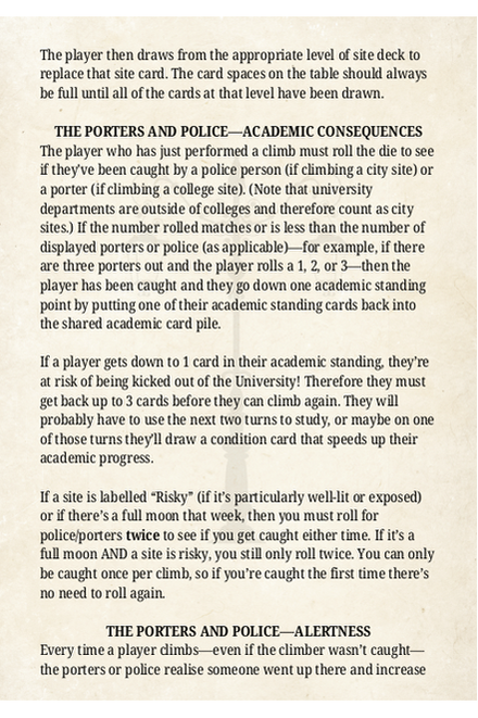 Night Climbers of Cambridge - the Game